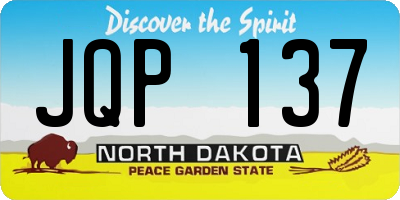 ND license plate JQP137