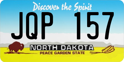 ND license plate JQP157