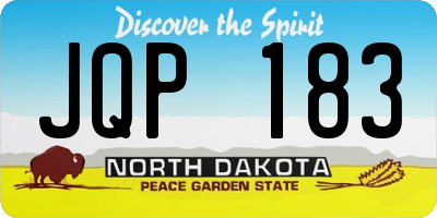 ND license plate JQP183