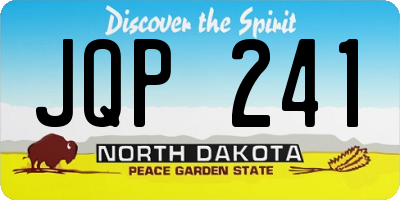 ND license plate JQP241