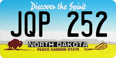 ND license plate JQP252