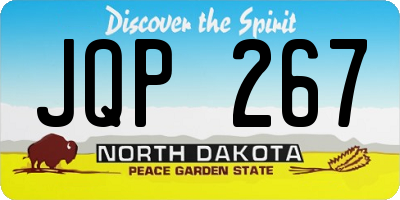 ND license plate JQP267
