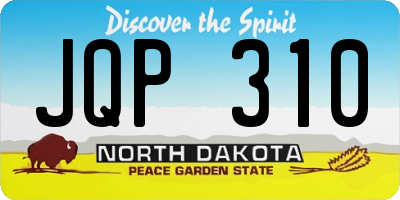 ND license plate JQP310