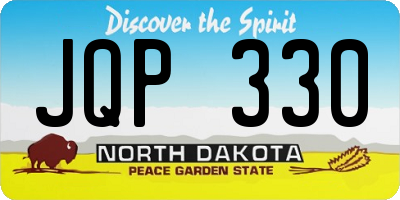 ND license plate JQP330