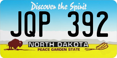 ND license plate JQP392