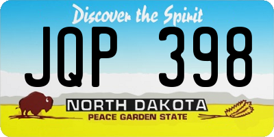 ND license plate JQP398