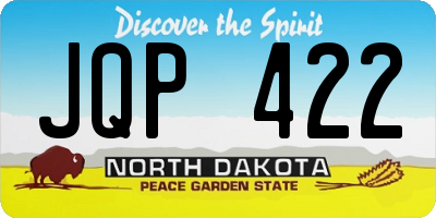 ND license plate JQP422