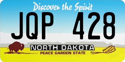 ND license plate JQP428