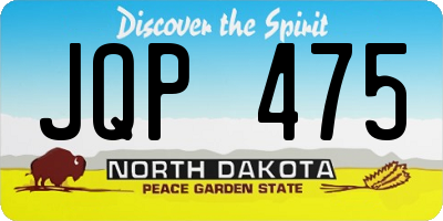 ND license plate JQP475