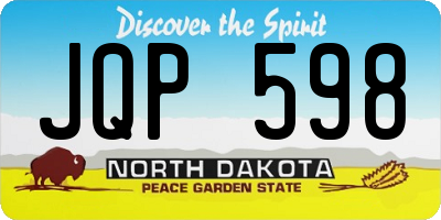 ND license plate JQP598