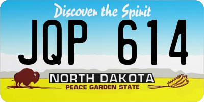 ND license plate JQP614