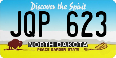 ND license plate JQP623