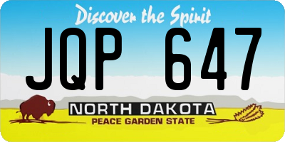 ND license plate JQP647