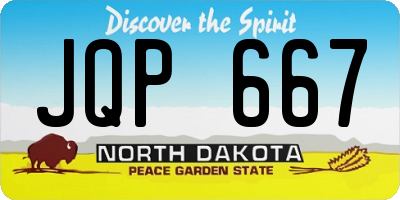 ND license plate JQP667