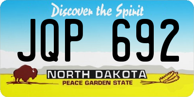 ND license plate JQP692