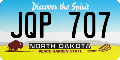 ND license plate JQP707
