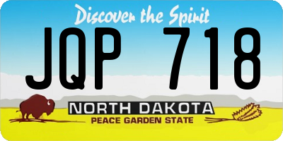 ND license plate JQP718