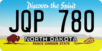 ND license plate JQP780