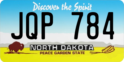 ND license plate JQP784