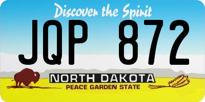 ND license plate JQP872