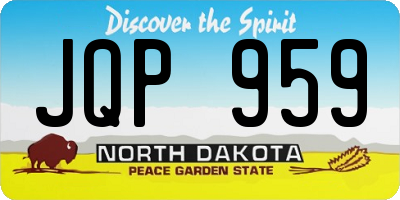 ND license plate JQP959