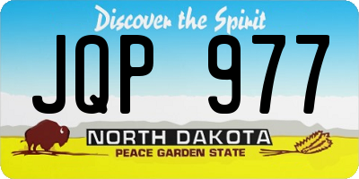 ND license plate JQP977