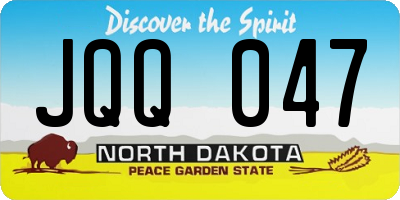 ND license plate JQQ047