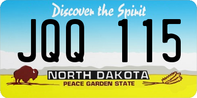 ND license plate JQQ115