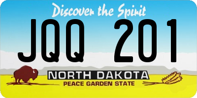 ND license plate JQQ201