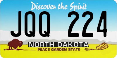 ND license plate JQQ224