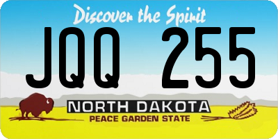 ND license plate JQQ255