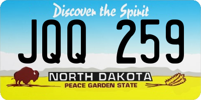 ND license plate JQQ259