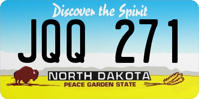 ND license plate JQQ271