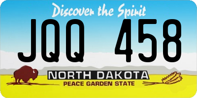 ND license plate JQQ458