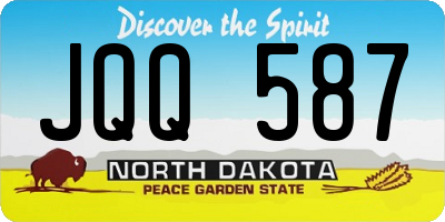 ND license plate JQQ587