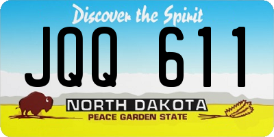 ND license plate JQQ611