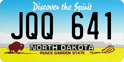ND license plate JQQ641