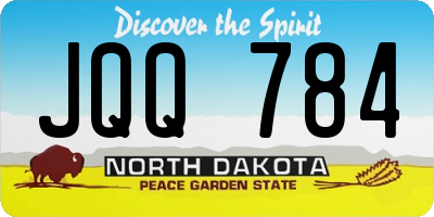 ND license plate JQQ784