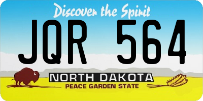 ND license plate JQR564