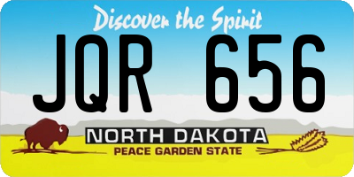 ND license plate JQR656