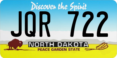 ND license plate JQR722