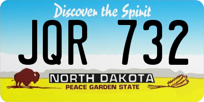 ND license plate JQR732