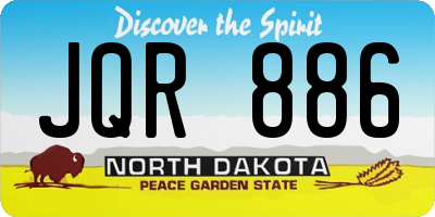 ND license plate JQR886