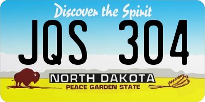 ND license plate JQS304