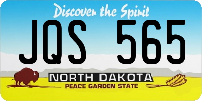 ND license plate JQS565