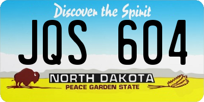 ND license plate JQS604