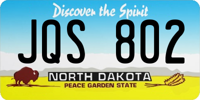 ND license plate JQS802