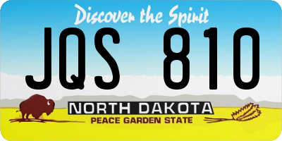 ND license plate JQS810