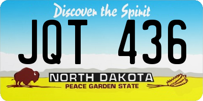 ND license plate JQT436