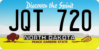 ND license plate JQT720